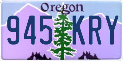OR license plate 945KRY