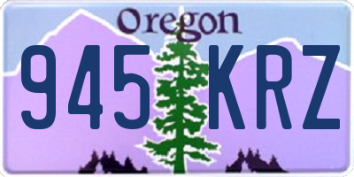 OR license plate 945KRZ