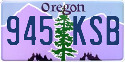 OR license plate 945KSB