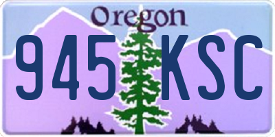 OR license plate 945KSC
