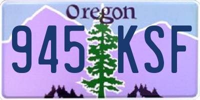OR license plate 945KSF