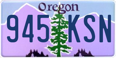 OR license plate 945KSN