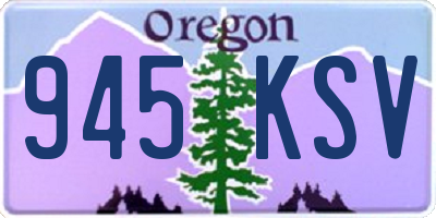 OR license plate 945KSV