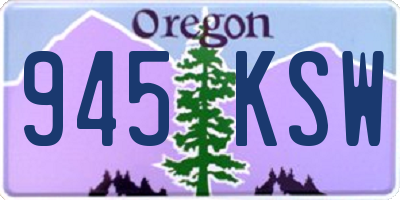 OR license plate 945KSW