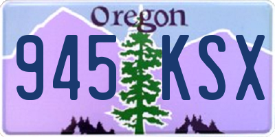 OR license plate 945KSX