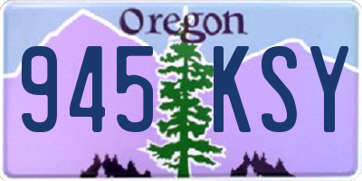 OR license plate 945KSY