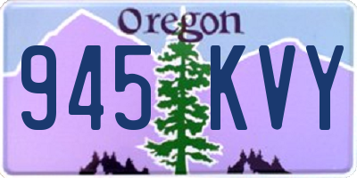OR license plate 945KVY