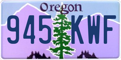 OR license plate 945KWF