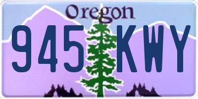 OR license plate 945KWY