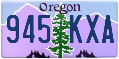 OR license plate 945KXA