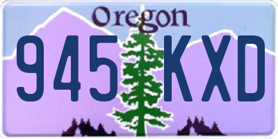OR license plate 945KXD