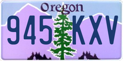 OR license plate 945KXV