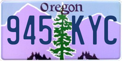 OR license plate 945KYC