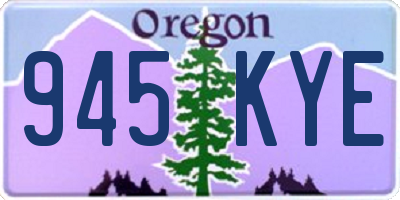 OR license plate 945KYE