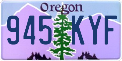 OR license plate 945KYF