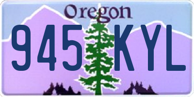 OR license plate 945KYL