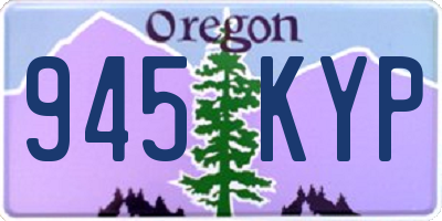 OR license plate 945KYP