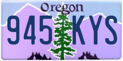 OR license plate 945KYS