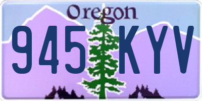 OR license plate 945KYV