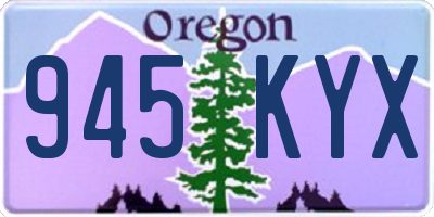 OR license plate 945KYX