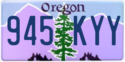 OR license plate 945KYY