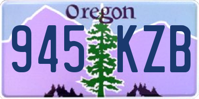 OR license plate 945KZB