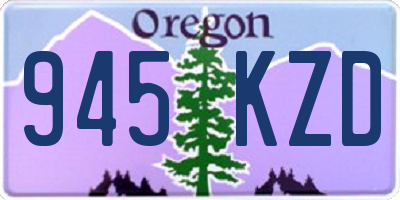 OR license plate 945KZD