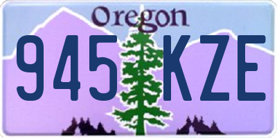 OR license plate 945KZE