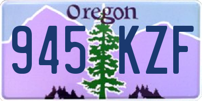 OR license plate 945KZF