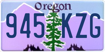 OR license plate 945KZG