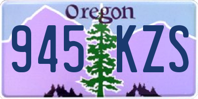 OR license plate 945KZS