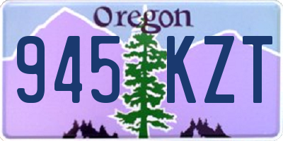 OR license plate 945KZT