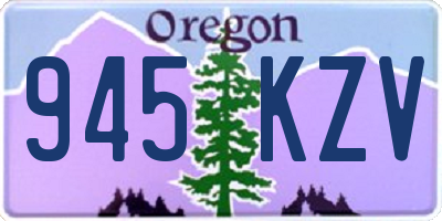 OR license plate 945KZV