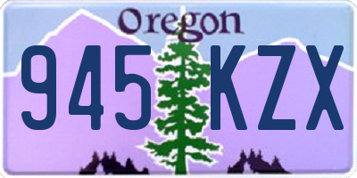 OR license plate 945KZX