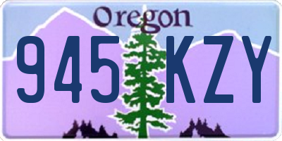 OR license plate 945KZY