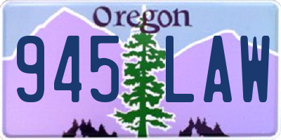 OR license plate 945LAW