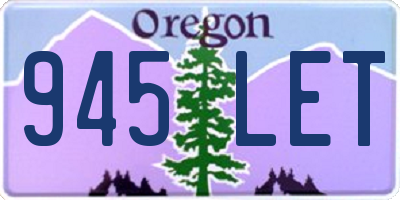 OR license plate 945LET