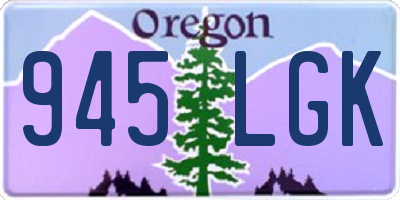 OR license plate 945LGK