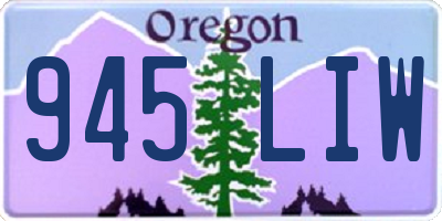 OR license plate 945LIW