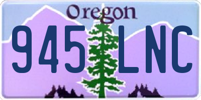 OR license plate 945LNC