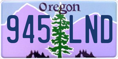 OR license plate 945LND
