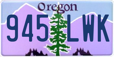 OR license plate 945LWK
