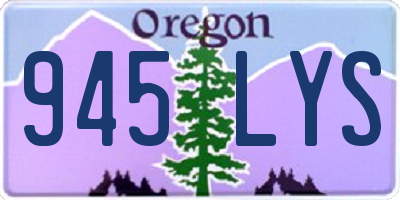 OR license plate 945LYS