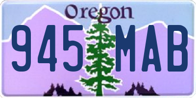 OR license plate 945MAB
