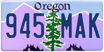 OR license plate 945MAK