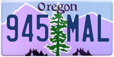 OR license plate 945MAL