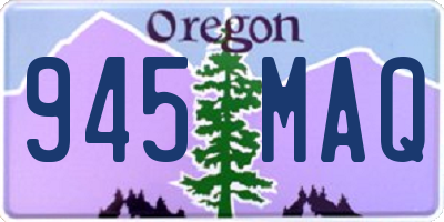 OR license plate 945MAQ