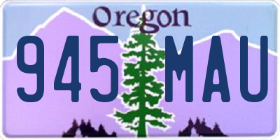 OR license plate 945MAU