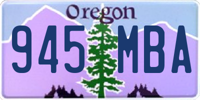 OR license plate 945MBA