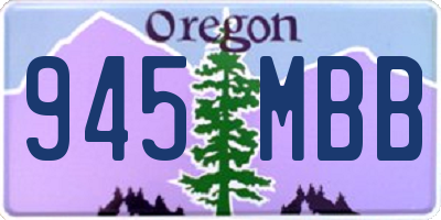OR license plate 945MBB